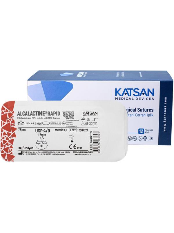 Шовный материал ALCALACTINE RAPID 4/0 17 1/2  TAPER POINT кол. 75 уп/12 шт