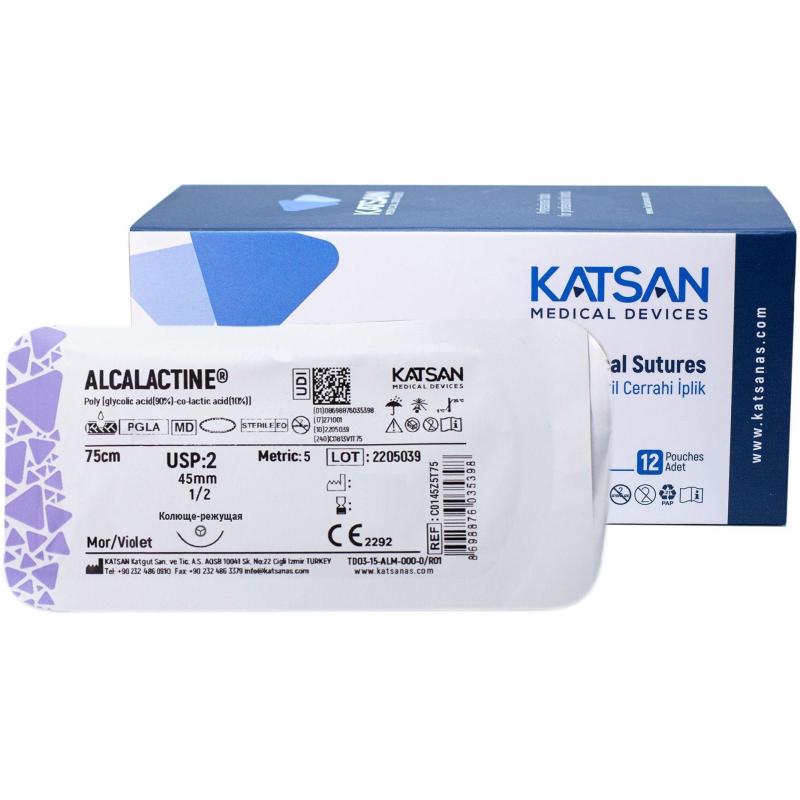 Шовный материал ALCALACTINE 2 45 1/2 TAPER CUT кол-реж. 75 уп/12 шт