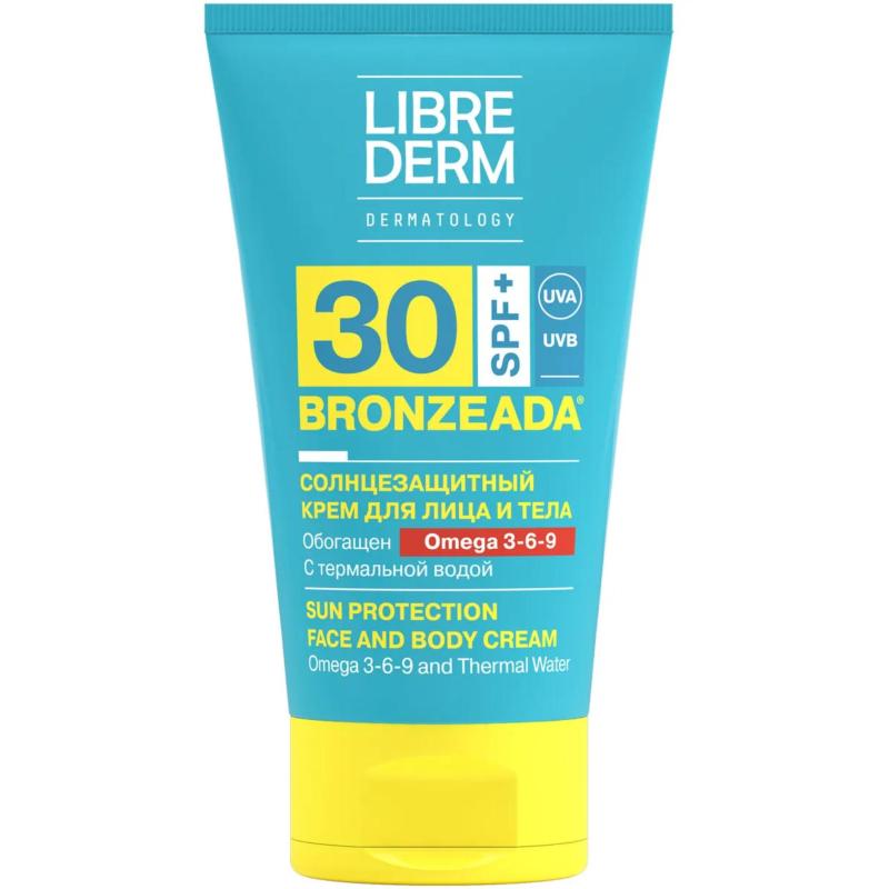 Крем для лица солнцезащитный LIBREDERM BRONZEADA Омега/терм вод SPF30,150мл