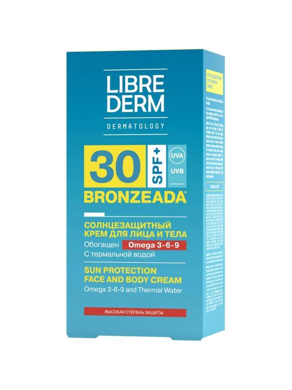 Крем для лица солнцезащитный LIBREDERM BRONZEADA Омега/терм вод SPF30,150мл
