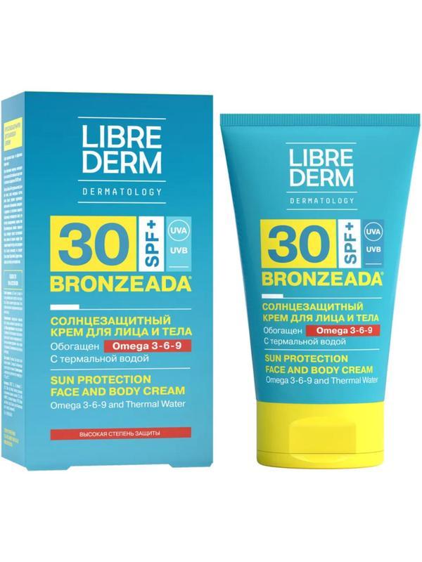 Крем для лица солнцезащитный LIBREDERM BRONZEADA Омега/терм вод SPF30,150мл