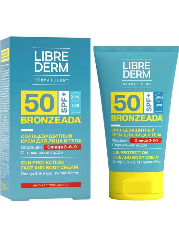 Крем для лица солнцезащитный LIBREDERM BRONZEADA Омега/терм вод SPF50,150мл