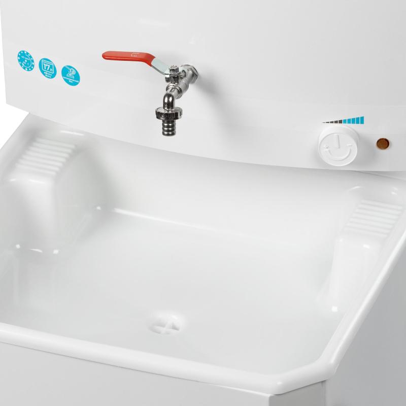 Умывальник дачный TOPFORT ELEGANT с подогревом 17л, пласт мойка, белый