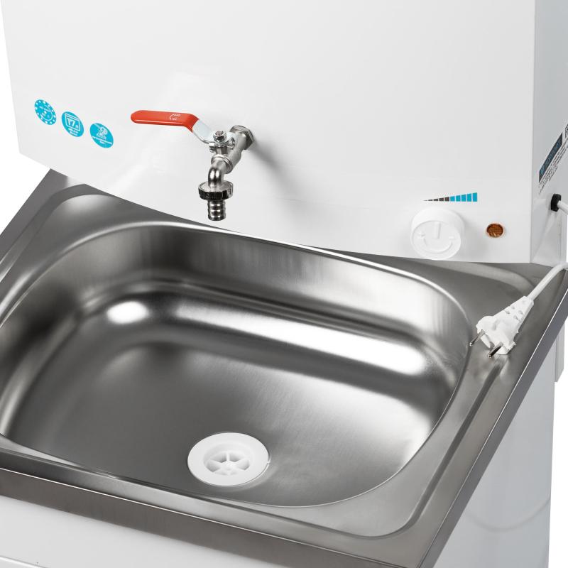 Умывальник дачный TOPFORT ELEGANT с подогревом 17л, нерж. мойка, белый