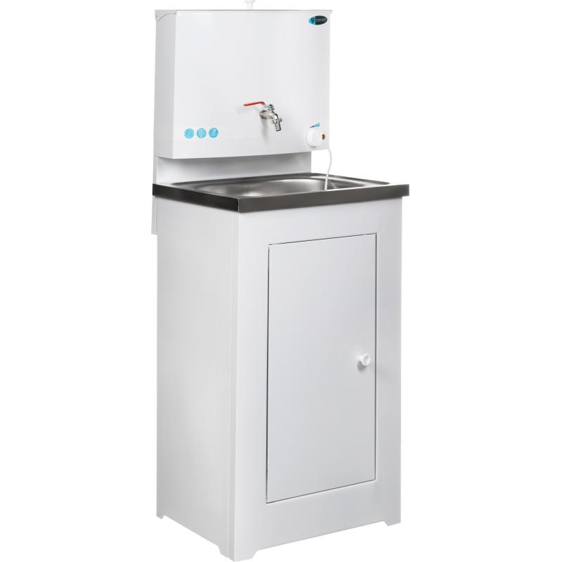 Умывальник дачный TOPFORT ELEGANT с подогревом 17л, нерж. мойка, белый