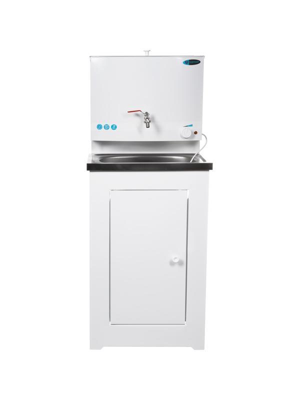 Умывальник дачный TOPFORT ELEGANT с подогревом 17л, нерж. мойка, белый