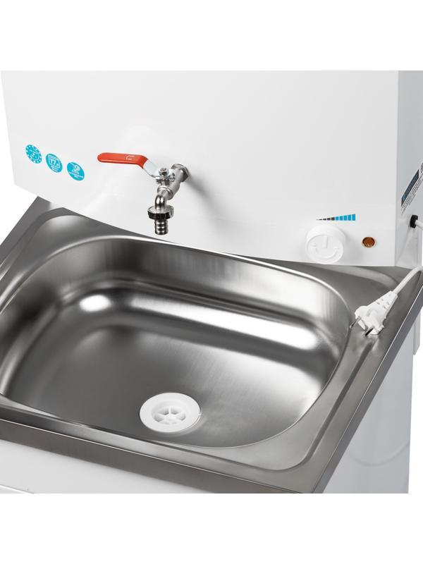 Умывальник дачный TOPFORT ELEGANT с подогревом 17л, нерж. мойка, белый