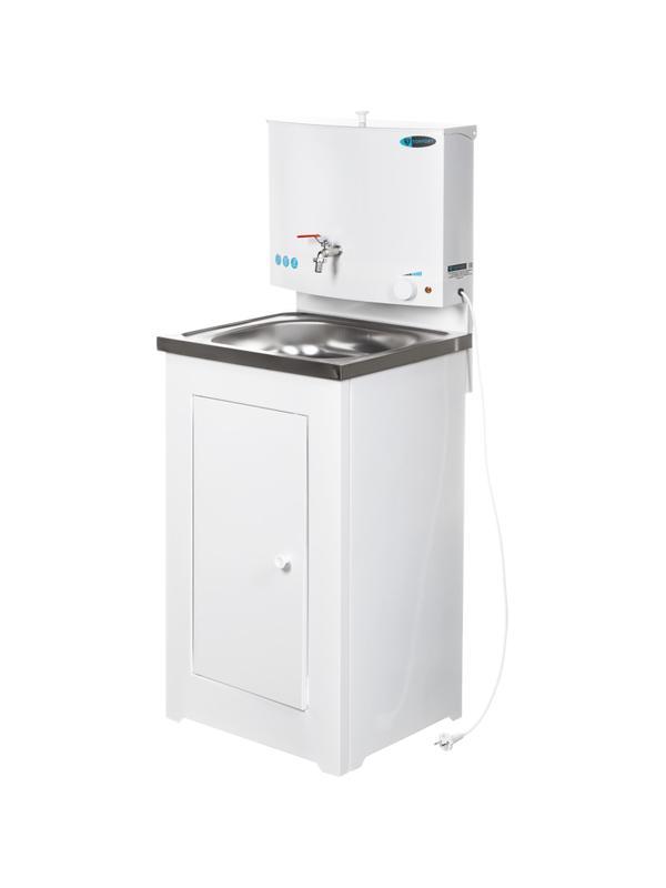 Умывальник дачный TOPFORT ELEGANT с подогревом 17л, нерж. мойка, белый