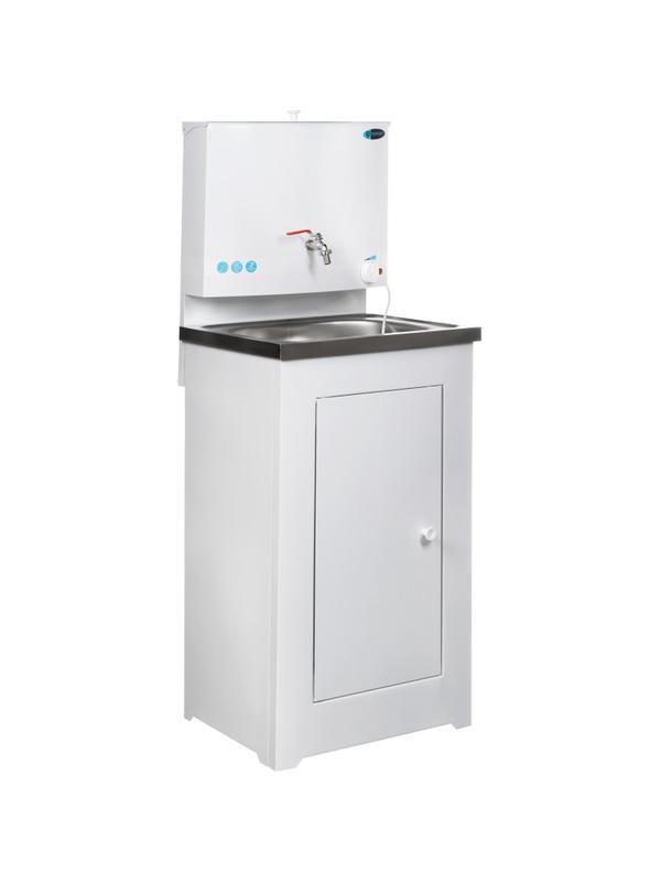 Умывальник дачный TOPFORT ELEGANT с подогревом 17л, нерж. мойка, белый