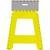 Стремянка -табурет пластик большая складная Color-X серо-желтая