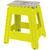 Стремянка -табурет пластик большая складная Color-X серо-желтая