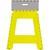 Стремянка -табурет пластик большая складная Color-X серо-желтая