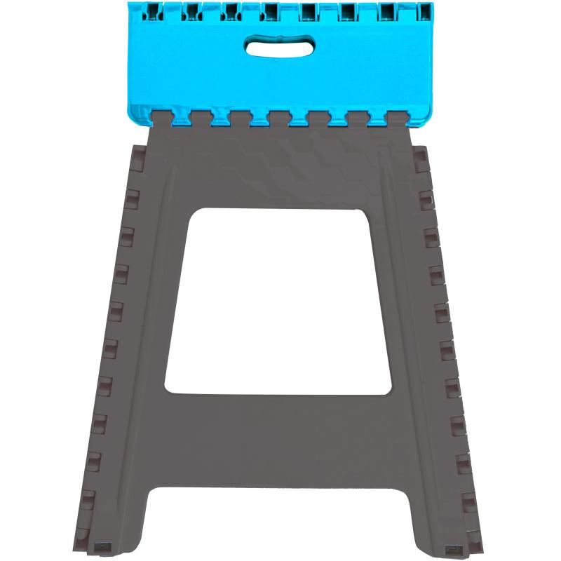 Стремянка -табурет пластик большая складная Color-X серо-голубая