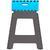 Стремянка -табурет пластик большая складная Color-X серо-голубая