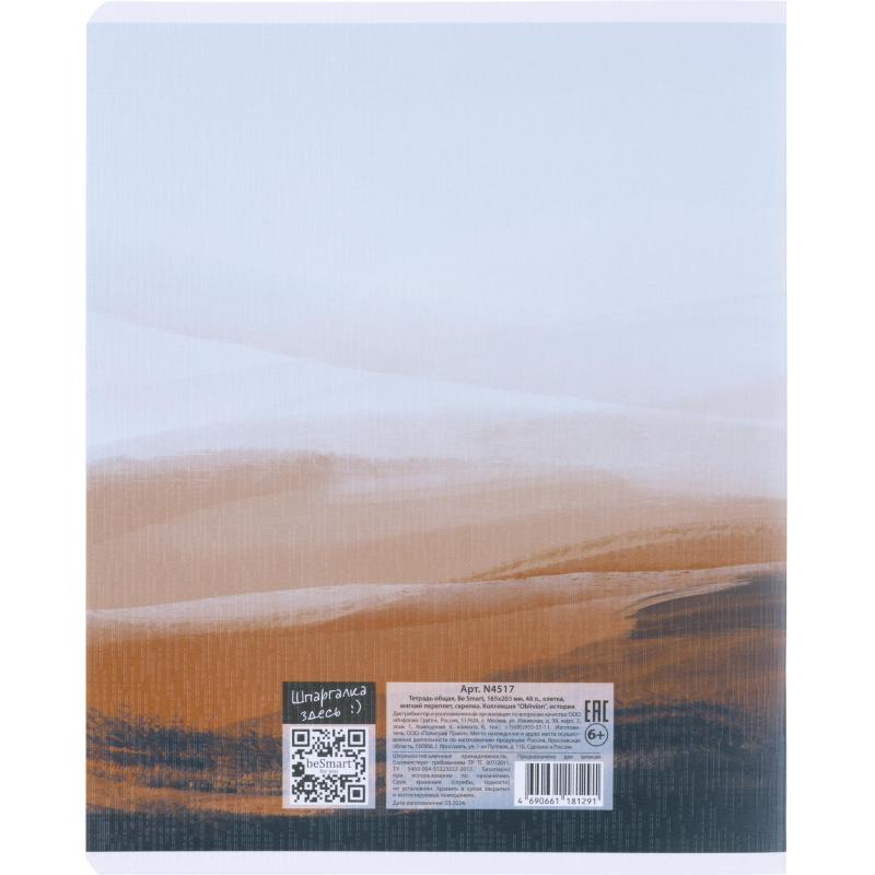 Тетрадь предметная BS, А5, 48л., клетка, скрепка. Oblivion, история N4517