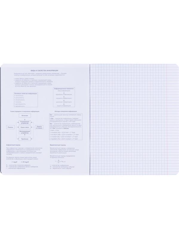 Тетрадь предметная BS, А5, 48л., клетка, скрепка. Oblivion, информат. N4523