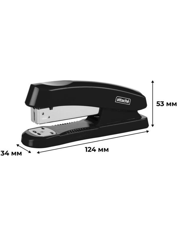 Степлер Attache Flash(№24/6-26/6) до 25л,пластик,гл.закладки:90мм,черный