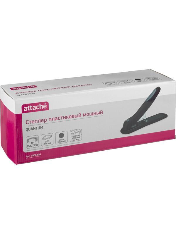 Степлер Attache Quantum (23/6-23/13) до 100 лист., мощный,пластик,черный