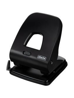 Дырокол Attache Perform до 40 листов, блокиратор,линейка,пластик, черный