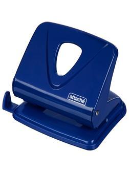 Дырокол Attache Symbol до 30 листов, линейка, металл, синий
