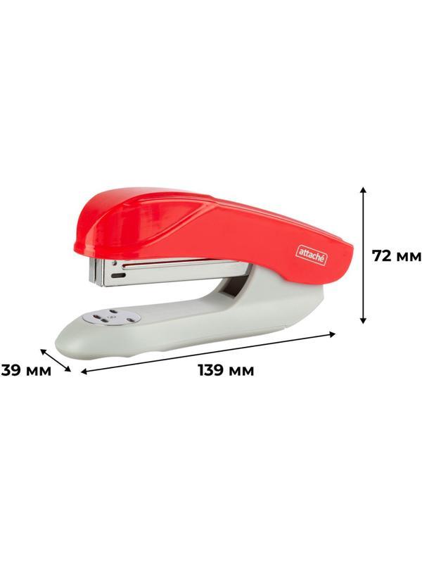 Степлер Attache Pulse(№24/6-26/6) до 25 листов, пластик, красный