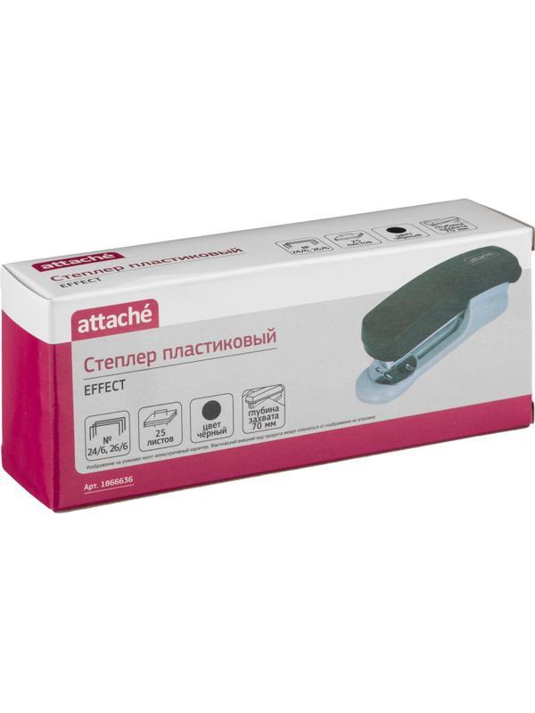 Степлер Attache Effect (№24/6-26/6)  до 25л, пластик, черный