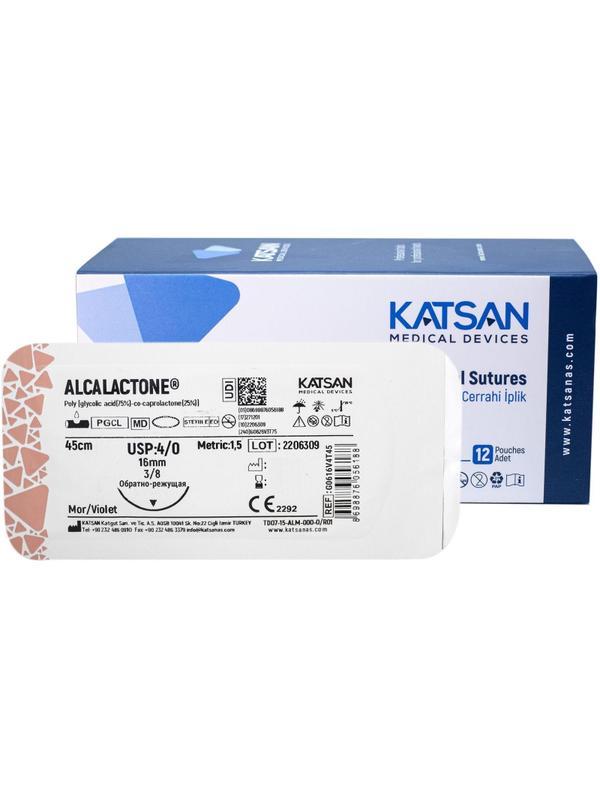 Шовный материал ALCALACTONE 4/0 16 3/8 REVERSE CUTTING обр-реж 45 12 шт/уп