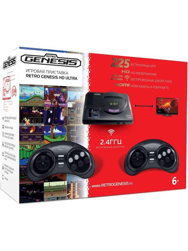 Игровая приставка SEGA Retro Genesis HD Ultra + 225 игр, 2 б/п дж, HDMI каб