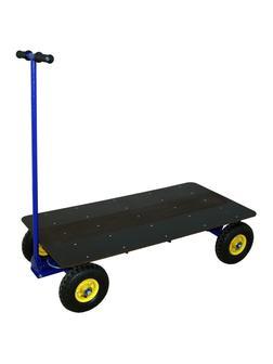 Тележка плат с поворот осью ТПО О колеса пневмо D250мм RUSKLAD