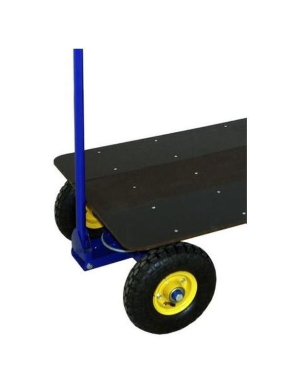 Тележка плат с поворот осью ТПО О колеса пневмо D250мм RUSKLAD