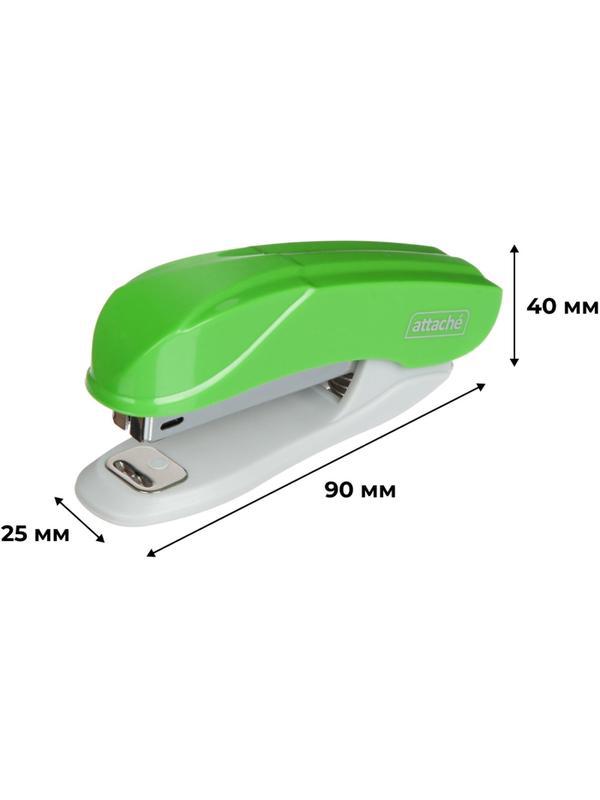 Степлер Attache Pulse (№10) до 15 листов, антистеплер, пластик, зеленый