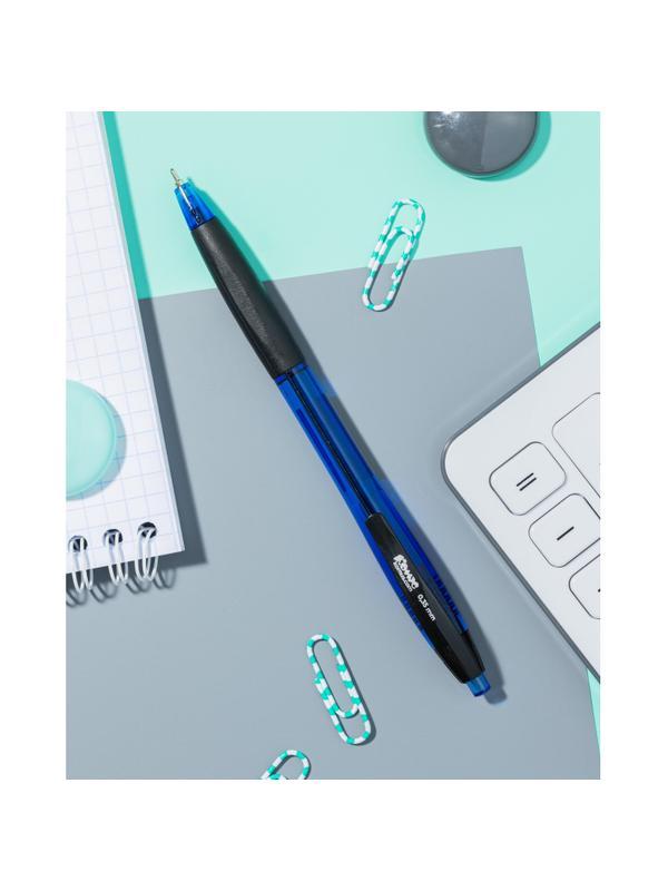 Ручка шариковая автомат. Комус Glide Stream д.ш0,7мм,син,масл,черн/син корп