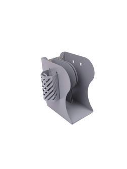 Подставка для книг и учебников раздвижная, со стаканом, серая