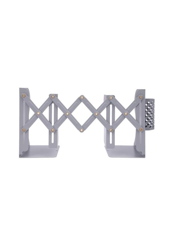 Подставка для книг и учебников раздвижная, со стаканом, серая