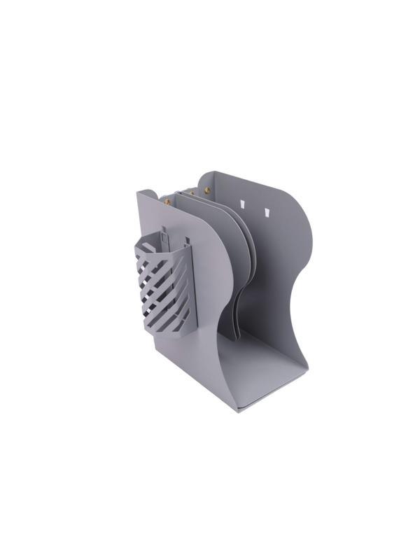 Подставка для книг и учебников раздвижная, со стаканом, серая