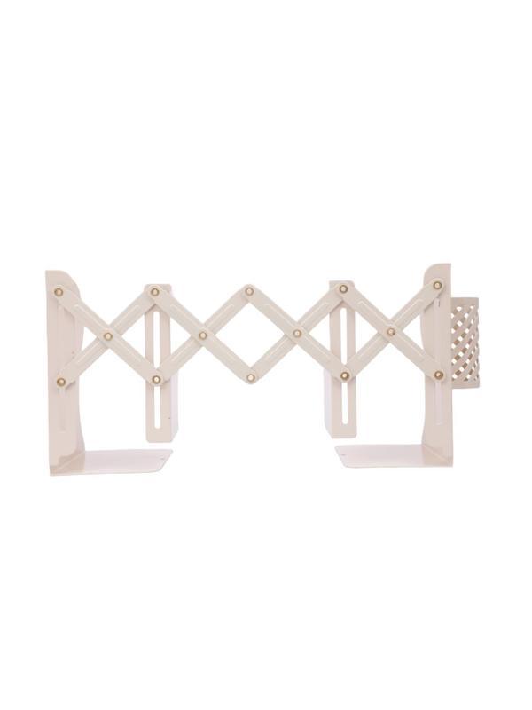 Подставка для книг и учебников раздвижная со стаканом, бежевая