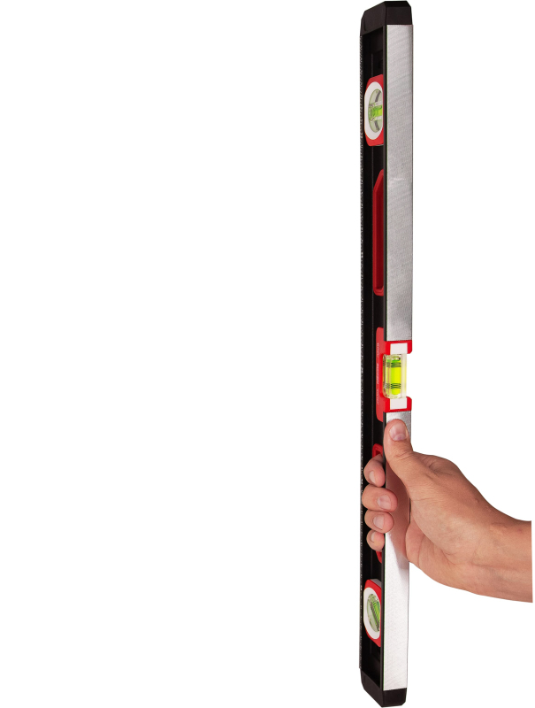 Уровень строительный DENCO 1371411 пузырьковый, магнитный, усиленный 3-х гл. / 60 см.