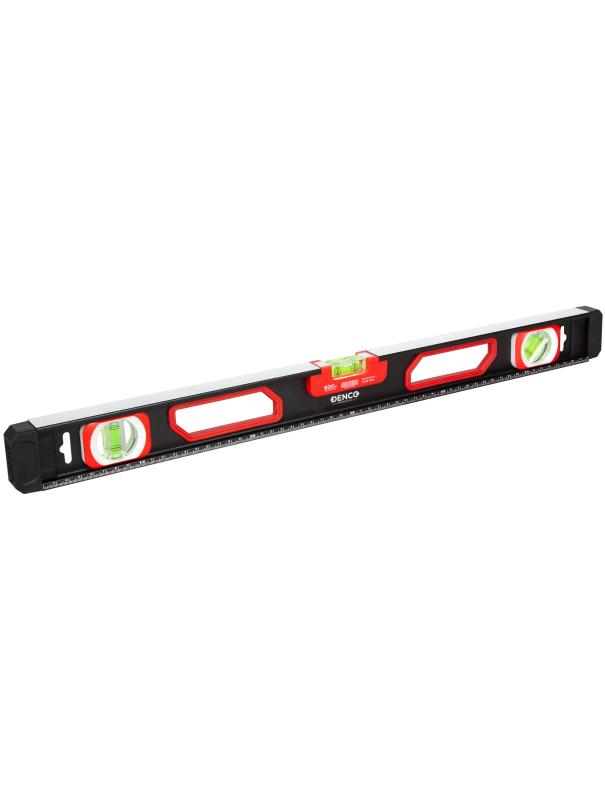 Уровень строительный DENCO 1371411 пузырьковый, магнитный, усиленный 3-х гл. / 60 см.