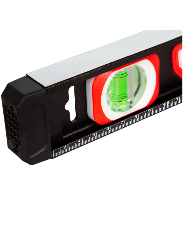 Уровень строительный DENCO 1371411 пузырьковый, магнитный, усиленный 3-х гл. / 60 см.