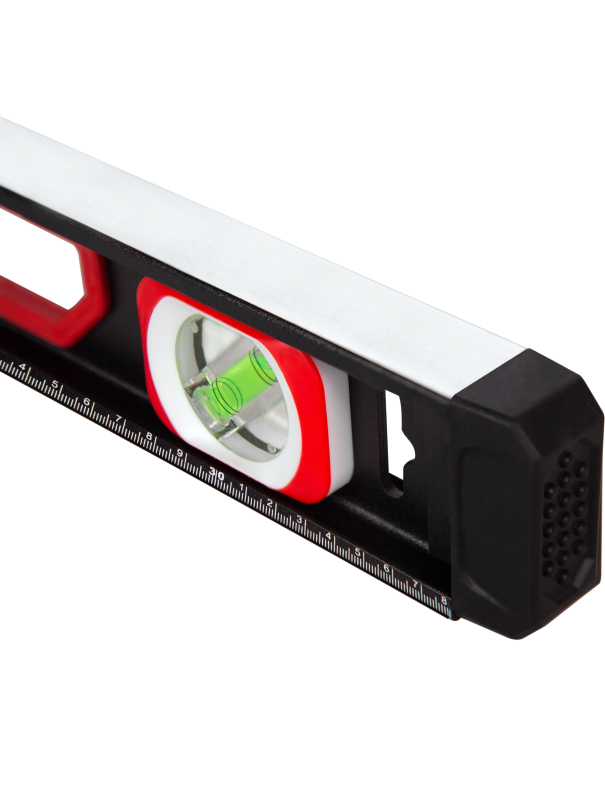 Уровень строительный DENCO 1371411 пузырьковый, магнитный, усиленный 3-х гл. / 60 см.