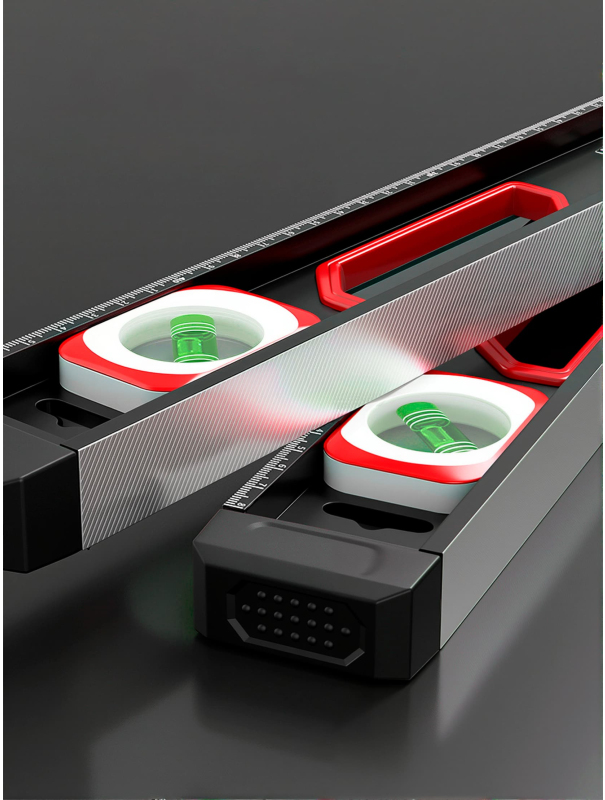 Уровень строительный DENCO 1371411 пузырьковый, магнитный, усиленный 3-х гл. / 60 см.