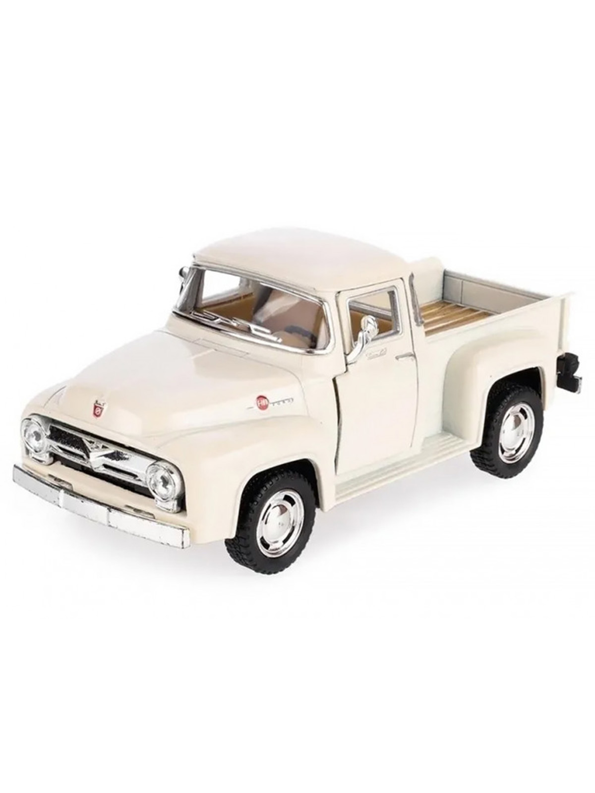 Машинка металлическая Kinsmart 1:38 «1956 Ford F-100 Pickup» KT5385D инерционная / Бежевый