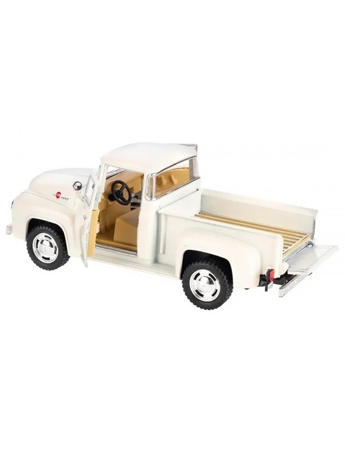 Машинка металлическая Kinsmart 1:38 «1956 Ford F-100 Pickup» KT5385D инерционная / Бежевый