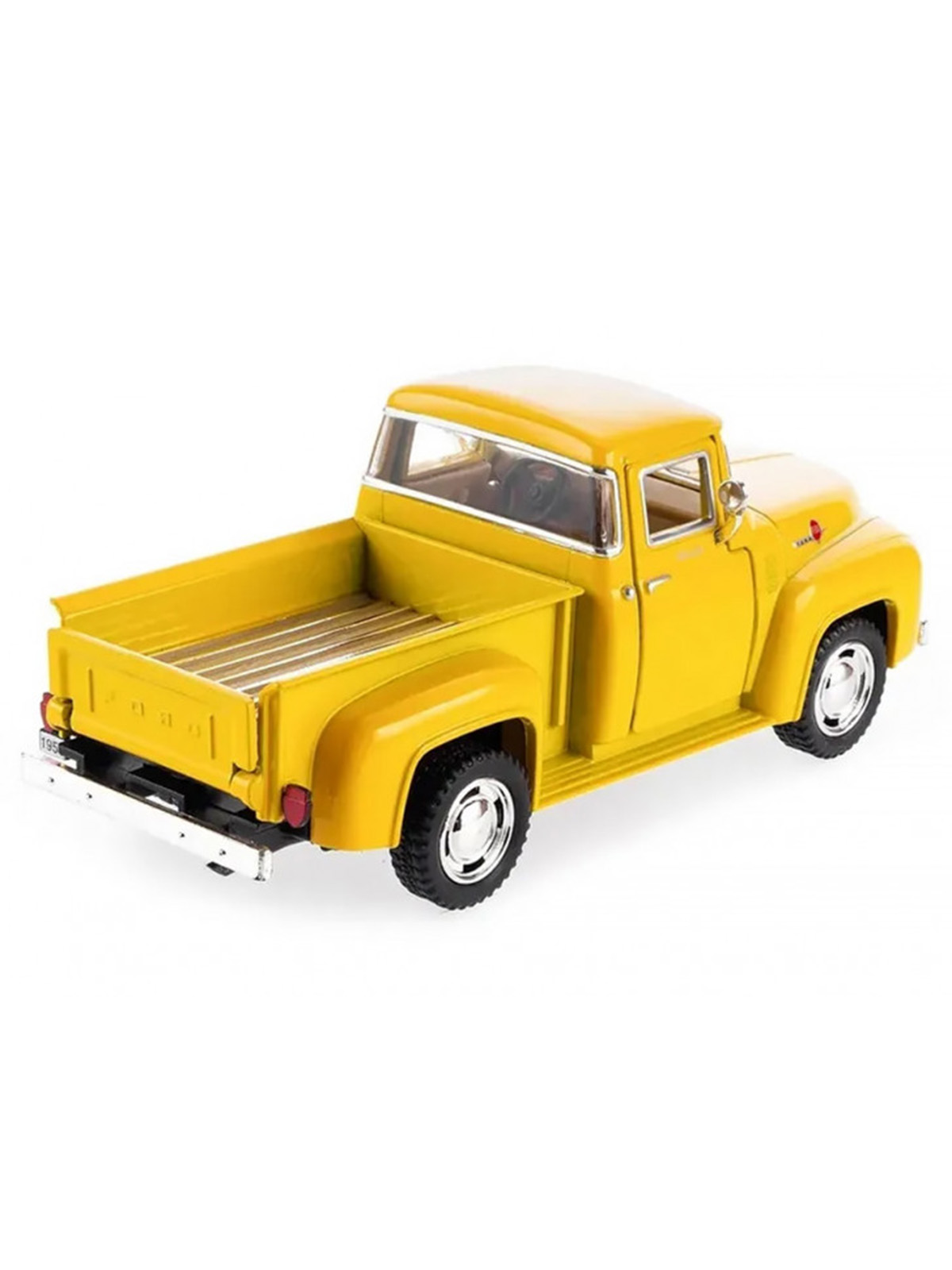 Машинка металлическая Kinsmart 1:38 «1956 Ford F-100 Pickup» KT5385D инерционная / Желтый