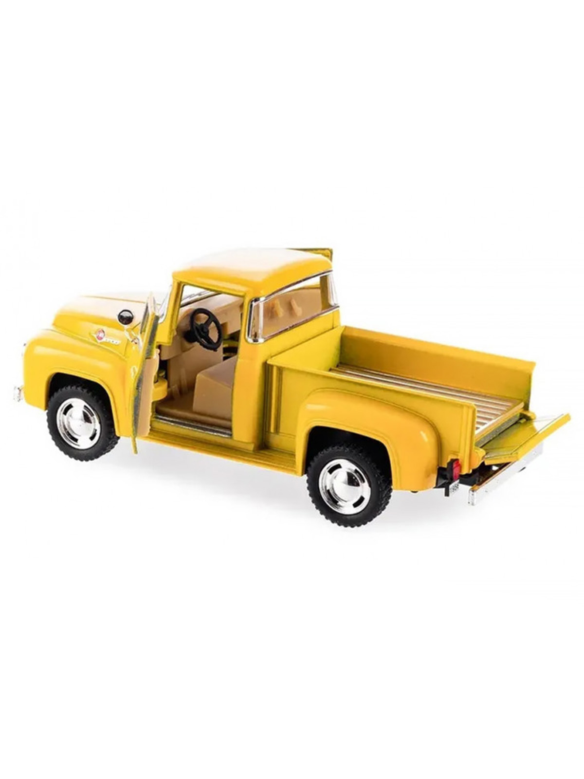 Машинка металлическая Kinsmart 1:38 «1956 Ford F-100 Pickup» KT5385D инерционная / Желтый