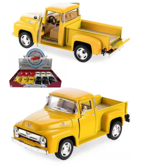 Машинка металлическая Kinsmart 1:38 «1956 Ford F-100 Pickup» KT5385D инерционная / Желтый