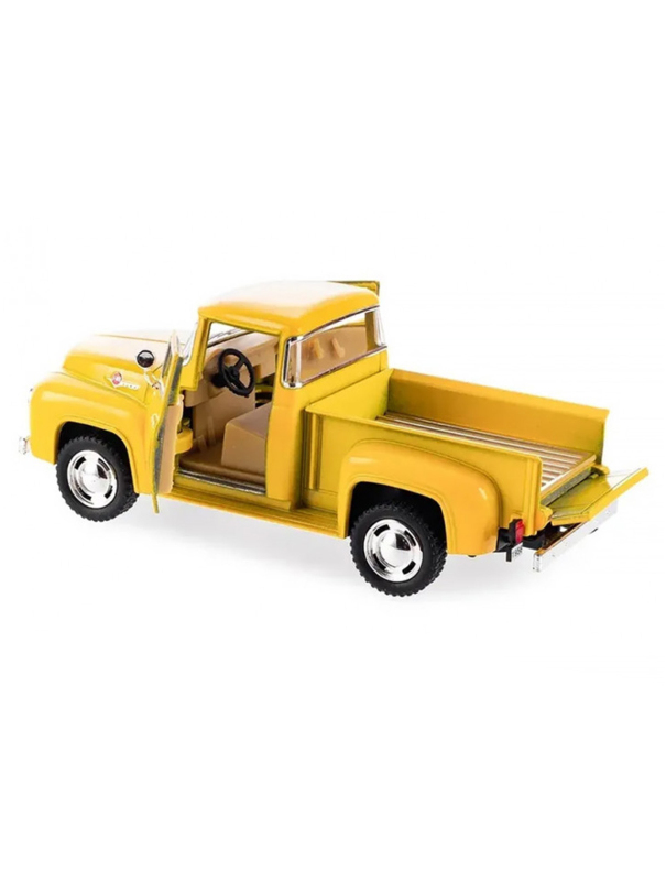 Машинка металлическая Kinsmart 1:38 «1956 Ford F-100 Pickup» KT5385D инерционная / Желтый