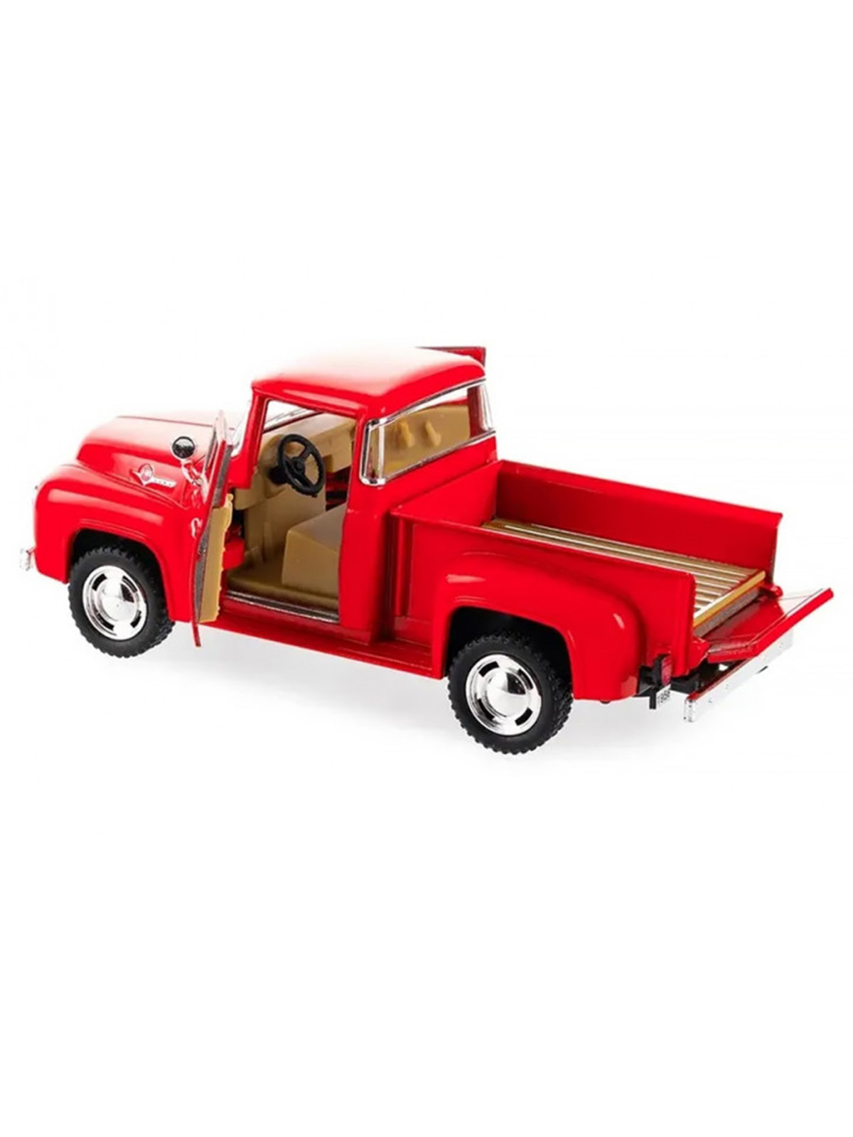 Машинка металлическая Kinsmart 1:38 «1956 Ford F-100 Pickup» KT5385D инерционная / Красный