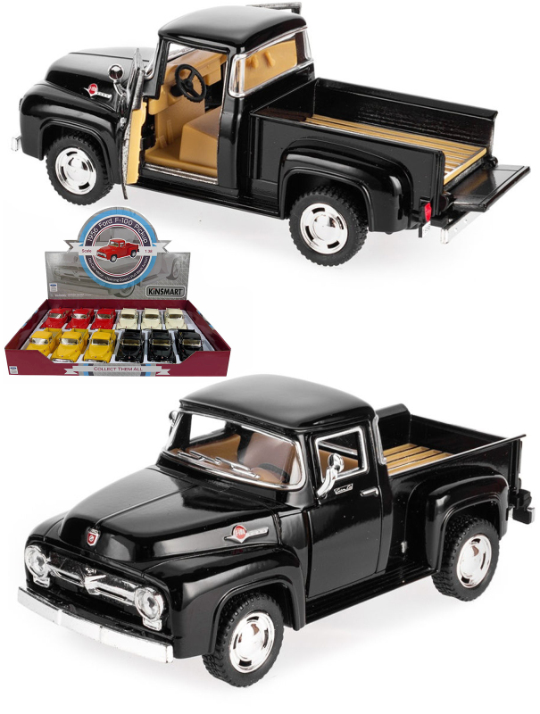 Машинка металлическая Kinsmart 1:38 «1956 Ford F-100 Pickup» KT5385D инерционная / Черный