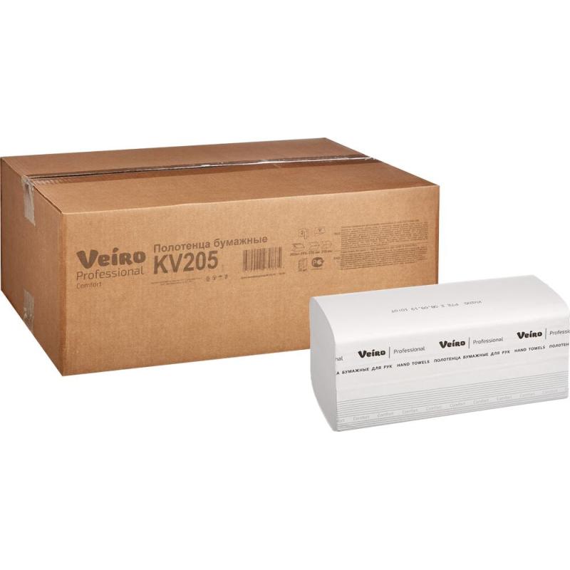 Полотенца бумажные д/дисп Veiro Prof Comf 2сл 200лx20пач/кор V-слож KV205